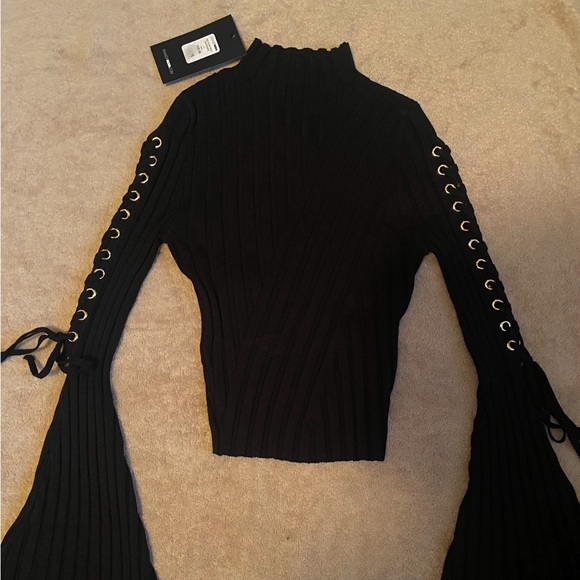 Next To Me Mock Neck Sweater - Black - Picture 4 of 8